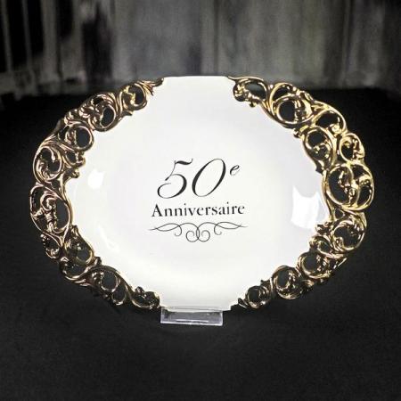 50TH ANNIVERSARY PLATE - OVAL