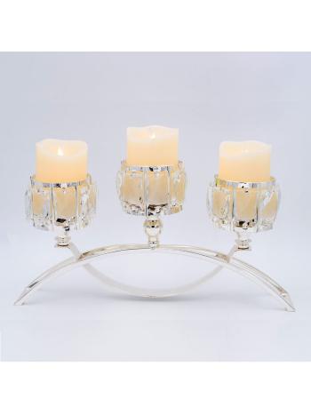 CANDLE HOLDER SILVER - 3