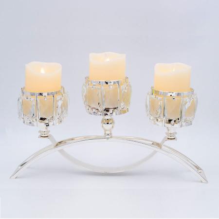 CANDLE HOLDER SILVER - 3