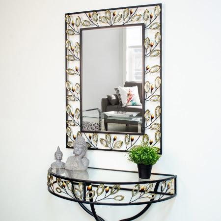 MIRROR FRAMED WITH LEAVES